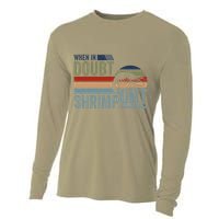 Retro Jiu Jitsu Martial Art When In Doubt Shrimp Out Bjj Mma Cooling Performance Long Sleeve Crew