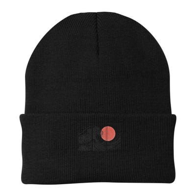 Retro Japanese Japan Flag Great Wave Outline Graphic Beanie