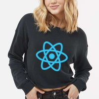 React JavaScript JS Frontend Software Engineer Programmer Cropped Pullover Crew