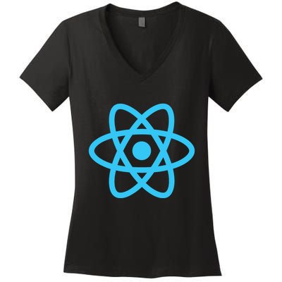 React JavaScript JS Frontend Software Engineer Programmer Women's V-Neck T-Shirt