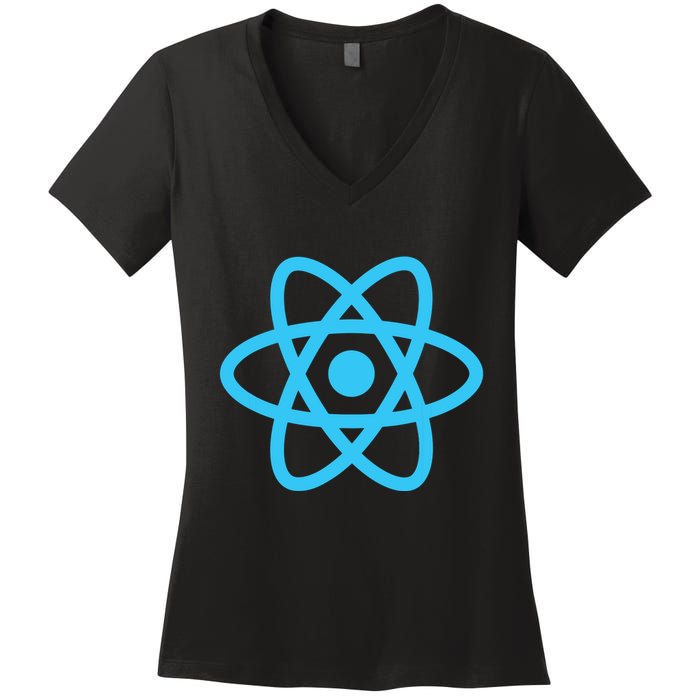 React JavaScript JS Frontend Software Engineer Programmer Women's V-Neck T-Shirt