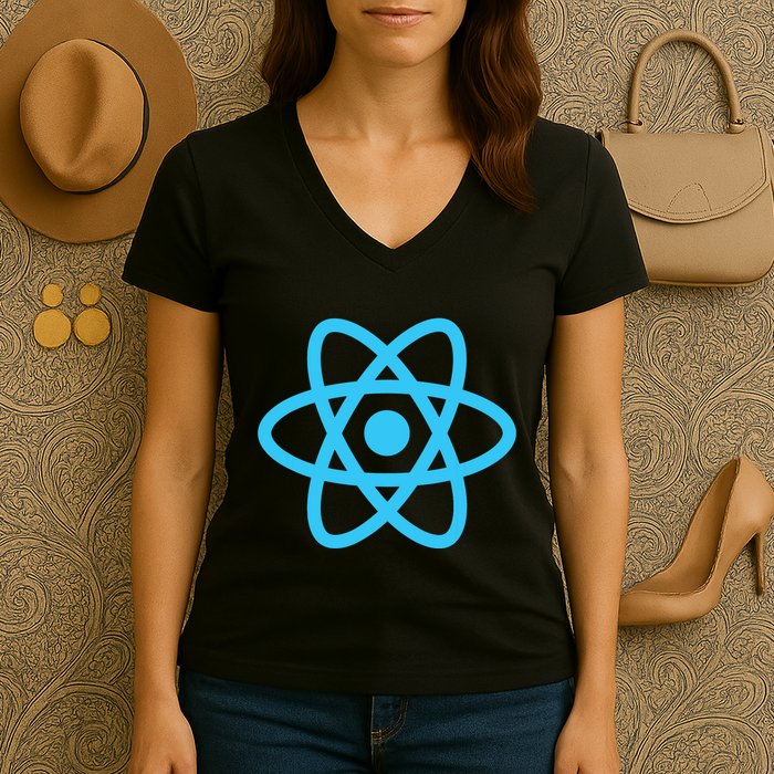 React JavaScript JS Frontend Software Engineer Programmer Women's V-Neck T-Shirt