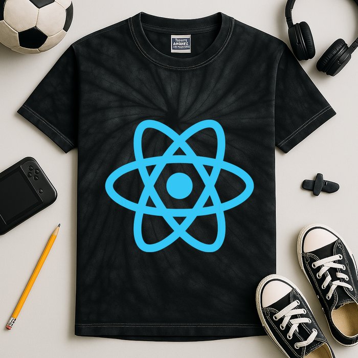 React JavaScript JS Frontend Software Engineer Programmer Kids Tie-Dye T-Shirt