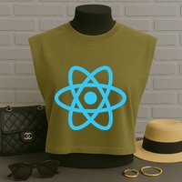 React JavaScript JS Frontend Software Engineer Programmer Garment-Dyed Women's Muscle Tee