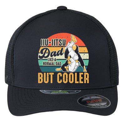 Retro Jiu Jitsu Dad Brazilian BJJ Jew Jitsu Father Flexfit Unipanel Trucker Cap