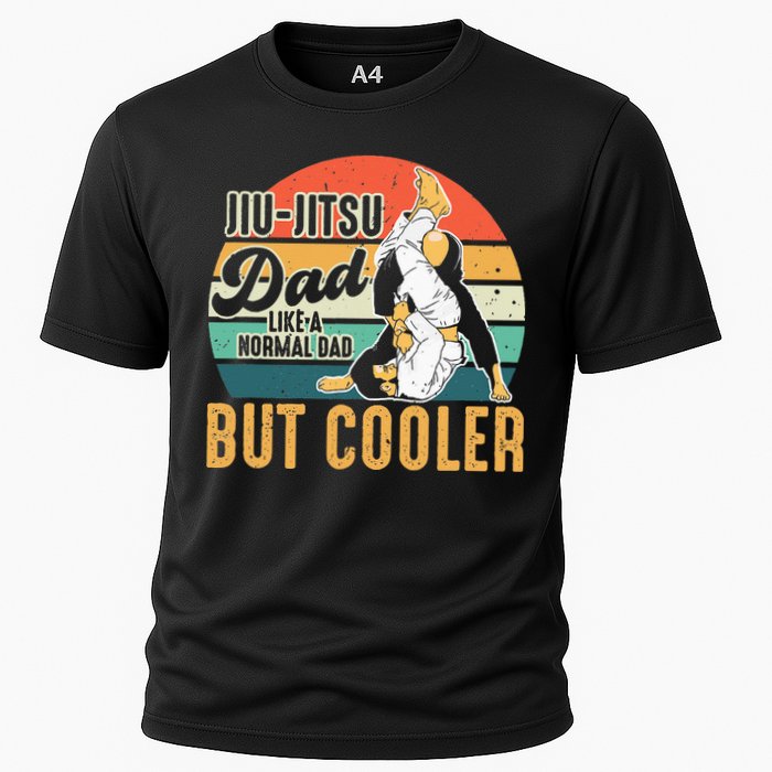 Retro Jiu Jitsu Dad Brazilian BJJ Jew Jitsu Father Cooling Performance Crew T-Shirt