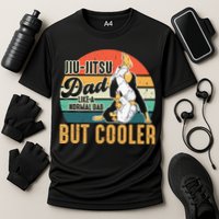 Retro Jiu Jitsu Dad Brazilian BJJ Jew Jitsu Father Cooling Performance Crew T-Shirt