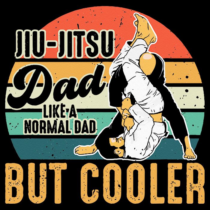 Retro Jiu Jitsu Dad Brazilian BJJ Jew Jitsu Father Cooling Performance Crew T-Shirt