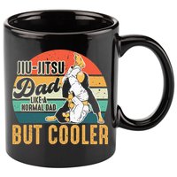 Retro Jiu Jitsu Dad Brazilian BJJ Jew Jitsu Father 11oz C Handle Ceramic Mug