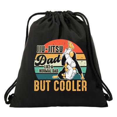 Retro Jiu Jitsu Dad Brazilian BJJ Jew Jitsu Father Drawstring Bag