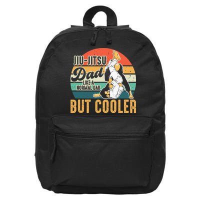 Retro Jiu Jitsu Dad Brazilian BJJ Jew Jitsu Father 16 in Basic Backpack