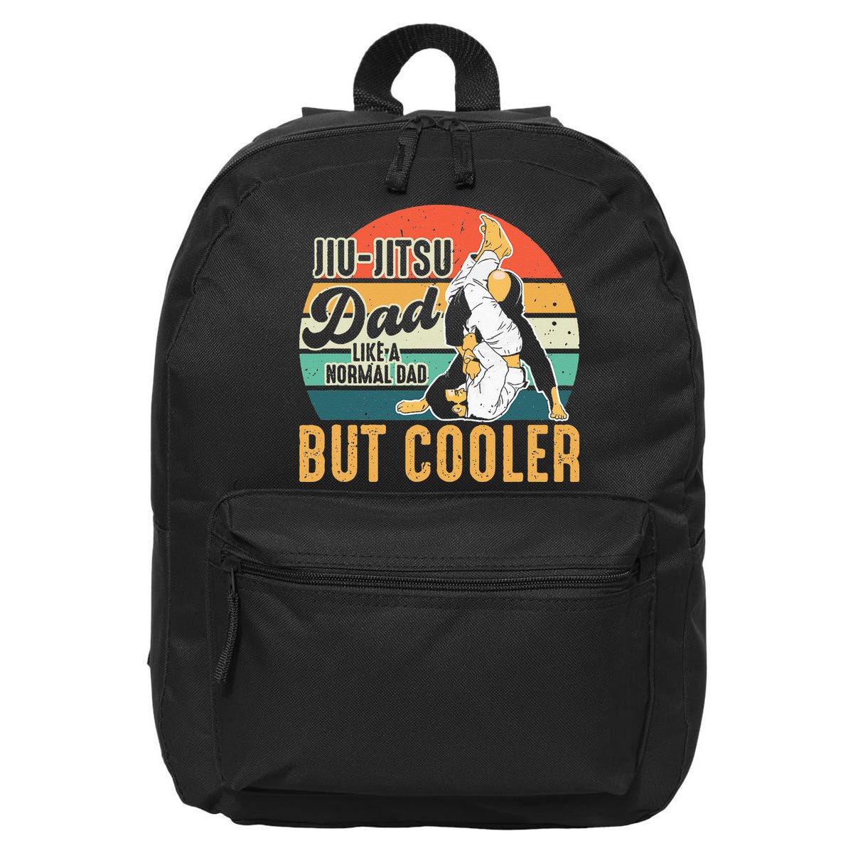 Retro Jiu Jitsu Dad Brazilian BJJ Jew Jitsu Father 16 in Basic Backpack