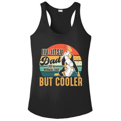Retro Jiu Jitsu Dad Brazilian BJJ Jew Jitsu Father Ladies PosiCharge Competitor Racerback Tank