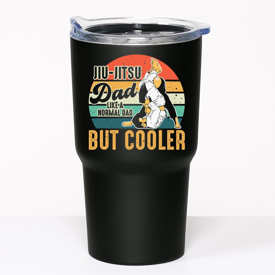 Retro Jiu Jitsu Dad Brazilian BJJ Jew Jitsu Father Tumbler