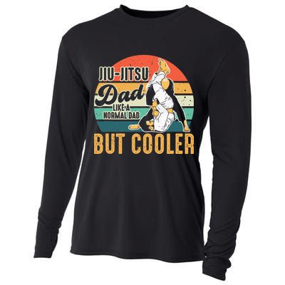 Retro Jiu Jitsu Dad Brazilian BJJ Jew Jitsu Father Cooling Performance Long Sleeve Crew