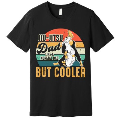 Retro Jiu Jitsu Dad Brazilian BJJ Jew Jitsu Father Premium T-Shirt