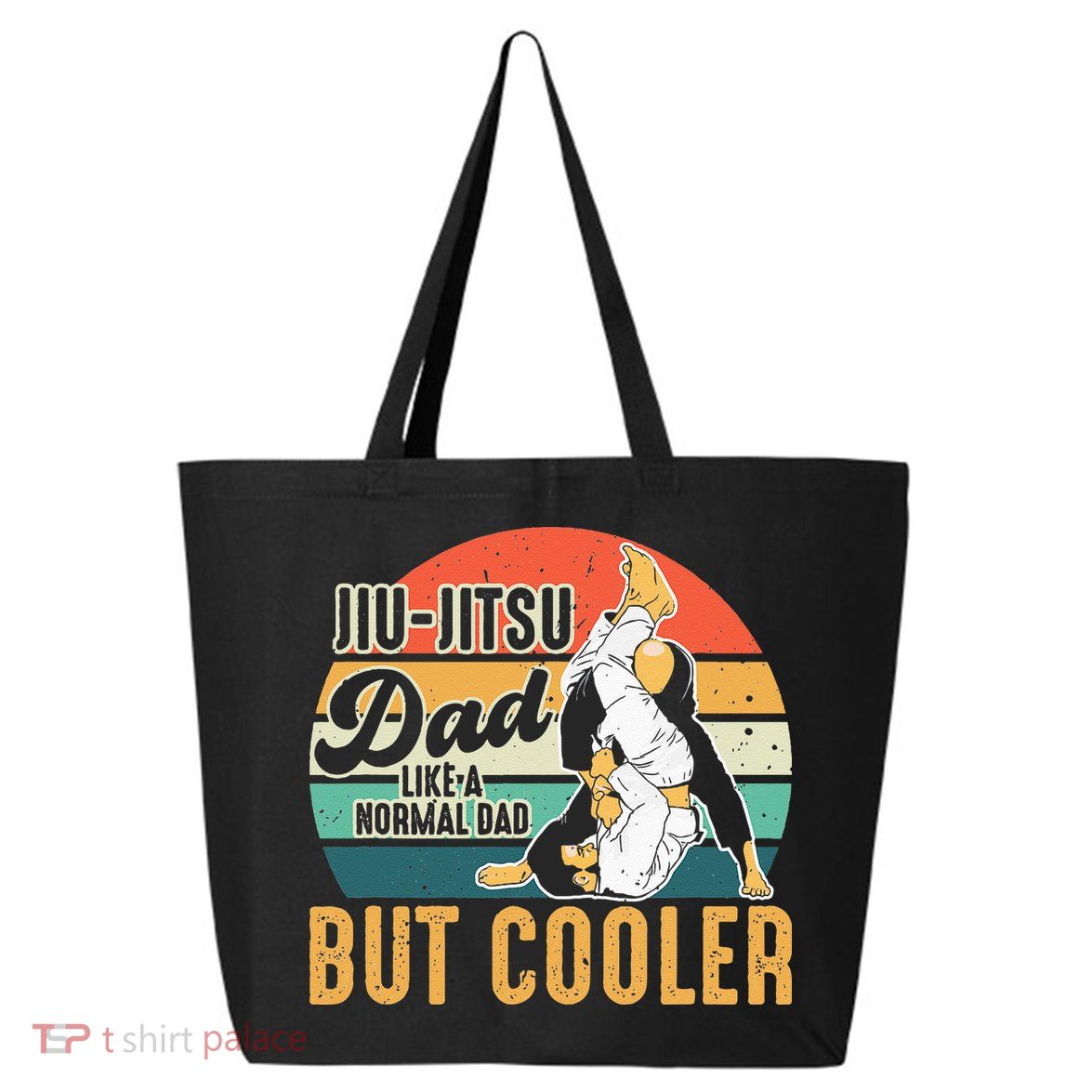 Retro Jiu Jitsu Dad Brazilian BJJ Jew Jitsu Father 25L Jumbo Tote