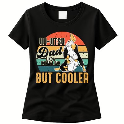 Retro Jiu Jitsu Dad Brazilian BJJ Jew Jitsu Father Womens T-Shirt