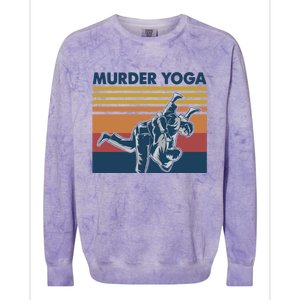 Retro Jiu Jitsu Murder Yoga Jiu Jitsu Murder Yoga Colorblast Crewneck Sweatshirt