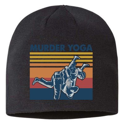 Retro Jiu Jitsu Murder Yoga Jiu Jitsu Murder Yoga Sustainable Beanie
