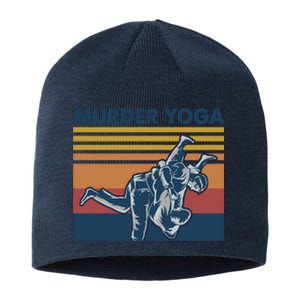 Retro Jiu Jitsu Murder Yoga Jiu Jitsu Murder Yoga Sustainable Beanie