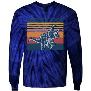 Retro Jiu Jitsu Murder Yoga Jiu Jitsu Murder Yoga Tie-Dye Long Sleeve Shirt