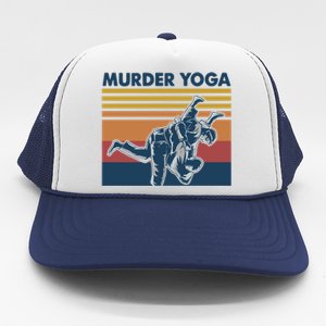 Retro Jiu Jitsu Murder Yoga Jiu Jitsu Murder Yoga Trucker Hat