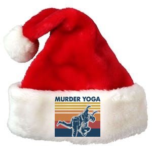 Retro Jiu Jitsu Murder Yoga Jiu Jitsu Murder Yoga Premium Christmas Santa Hat