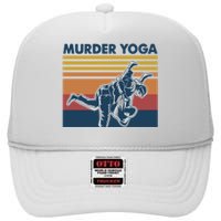 Retro Jiu Jitsu Murder Yoga Jiu Jitsu Murder Yoga High Crown Mesh Back Trucker Hat