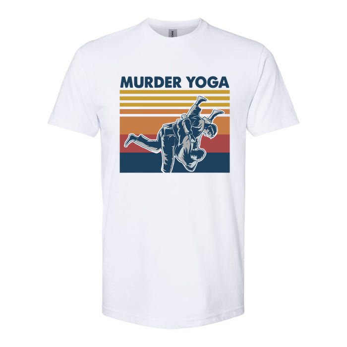 Retro Jiu Jitsu Murder Yoga Jiu Jitsu Murder Yoga Softstyle CVC T-Shirt