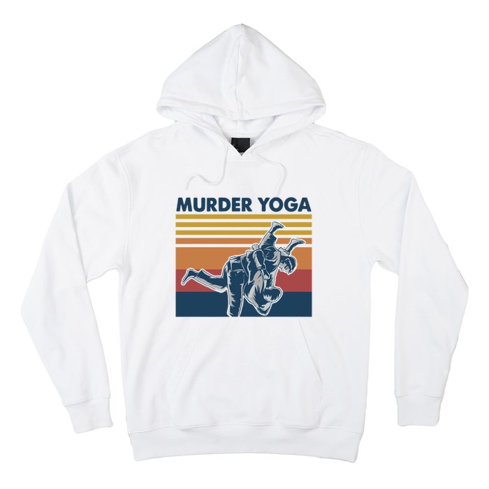 Retro Jiu Jitsu Murder Yoga Jiu Jitsu Murder Yoga Hoodie