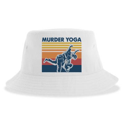Retro Jiu Jitsu Murder Yoga Jiu Jitsu Murder Yoga Sustainable Bucket Hat
