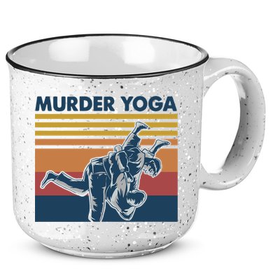 Retro Jiu Jitsu Murder Yoga Jiu Jitsu Murder Yoga 15oz Campfire Ceramic Mug