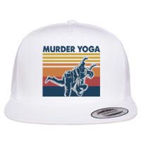 Retro Jiu Jitsu Murder Yoga Jiu Jitsu Murder Yoga Flat Bill Trucker Hat