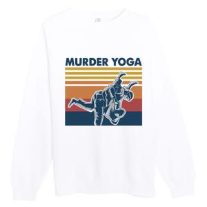 Retro Jiu Jitsu Murder Yoga Jiu Jitsu Murder Yoga Premium Crewneck Sweatshirt