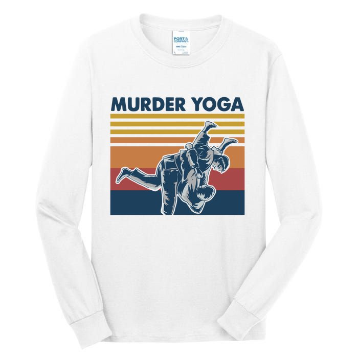 Retro Jiu Jitsu Murder Yoga Jiu Jitsu Murder Yoga Tall Long Sleeve T-Shirt