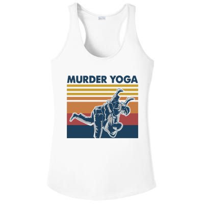 Retro Jiu Jitsu Murder Yoga Jiu Jitsu Murder Yoga Ladies PosiCharge Competitor Racerback Tank