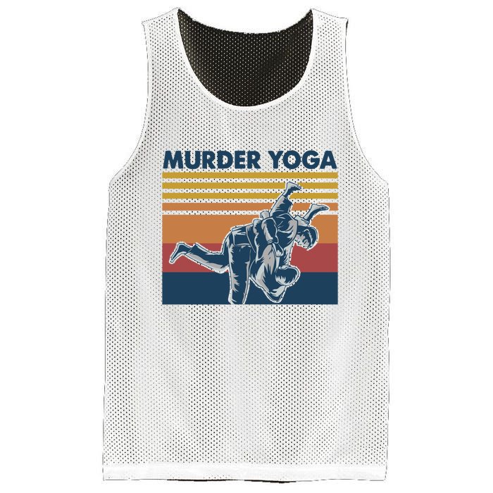 Retro Jiu Jitsu Murder Yoga Jiu Jitsu Murder Yoga Mesh Reversible Basketball Jersey Tank