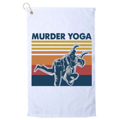 Retro Jiu Jitsu Murder Yoga Jiu Jitsu Murder Yoga Golf Towel
