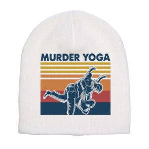 Retro Jiu Jitsu Murder Yoga Jiu Jitsu Murder Yoga Short Acrylic Beanie