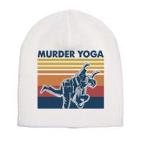 Retro Jiu Jitsu Murder Yoga Jiu Jitsu Murder Yoga Short Acrylic Beanie