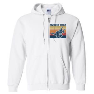 Retro Jiu Jitsu Murder Yoga Jiu Jitsu Murder Yoga Full Zip Hoodie