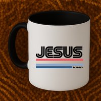 Retro Jesus King Mug