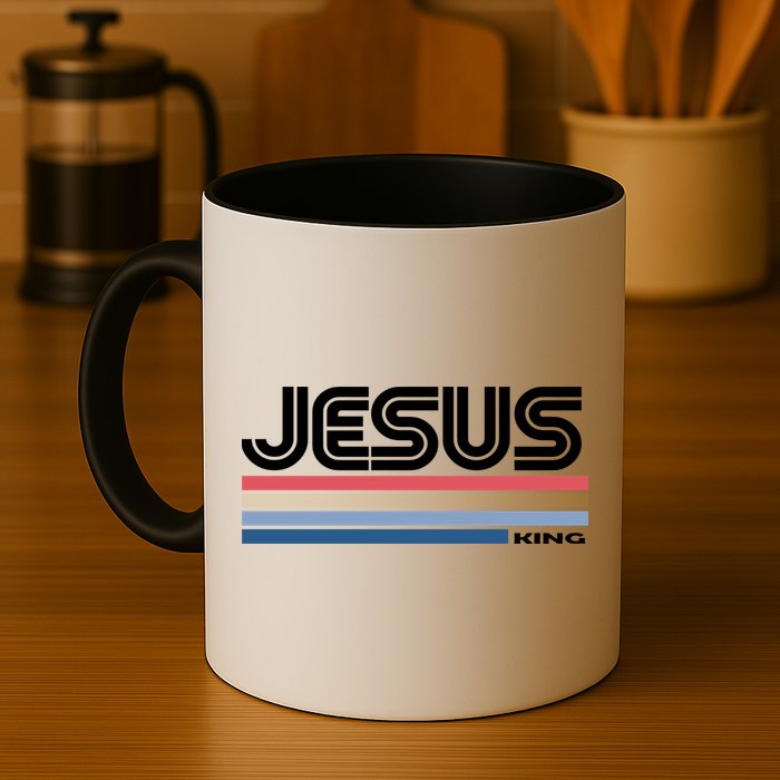 Retro Jesus King Mug