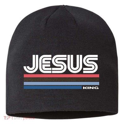 Retro Jesus King Sustainable Beanie