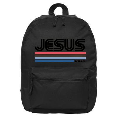 Retro Jesus King 16 in Basic Backpack