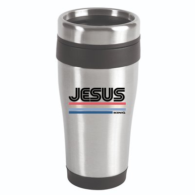 Retro Jesus King 16oz Travel Tumbler