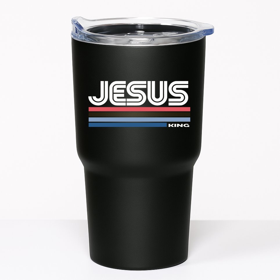 Retro Jesus King Tumbler