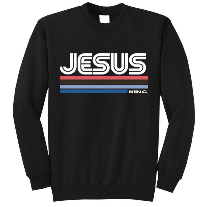 Retro Jesus King Tall Sweatshirt