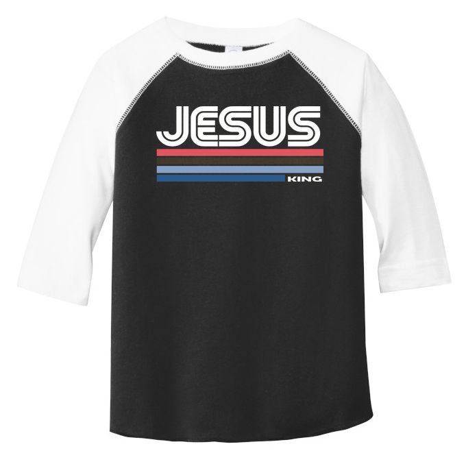 Retro Jesus King Toddler Fine Jersey T-Shirt